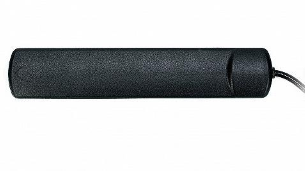 2J5024P-010LL100-C109GST "IBar", Black, Adhesive Mount, 4G/LTE: 10cm LL100, SMA-Male-R/A-Gold + Shrink Tube