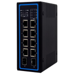 EHG6410-8PoE-2SFP-24V 10-Port Unmanaged Gigabit Ethernet Switch with 2 1000 SFP and 8 PoE, 12~48VDC PoE booster