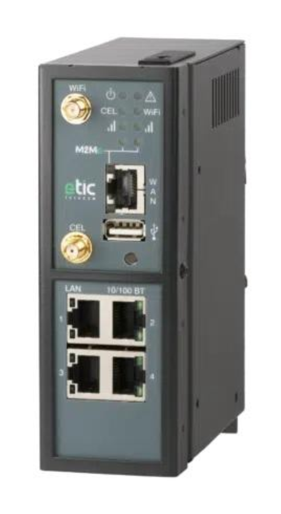 RAS-ECW-400-LW Machine Access Box (WAN: 4G worldwide + 1 Eth + 1 Wi-Fi, LAN:  4 Eth)