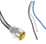 1300130938 CONNETTORE 7/8" MINI CHANGE® DA PANNELLO, 4 POLI, PG13,5 , MASCHIO, CAVO 16 AWG, 30CM PVC
