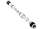 1201000002 CONNETTORE Brad Molex M12 MASCHIO, A CABLARE,  5 POLI, DRITTO, SCHERMATO 360°, IN METALLO CODIFICA B PROFIBUS