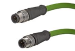 1201080199 CONNETTORE DOPPIA TESTA PROFINET, M12 MICRO-CHANGE, MASCHIO DRITTO, MASCHIO DRITTO, 4 POLI, 22 AWG, CAVO PUR SCHERMATO 2M