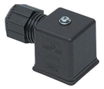1210230341 CONNETTORE FORMA "A", SERIE C183, 3 POLI + TERRA H12, PG9 , NERO, IP65, GUARNIZIONE A PROFILO IN NBR + VITE DI FISSAGGIO