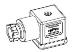 1210640674 CONNETTORE FORMA "A", SERIE S182, 2 POLI + TERRA, TRASPARENTE, PG11, CIRCUITO C4, LED ROSSO 24V HS CODE: 85366990 MADE IN POLAND