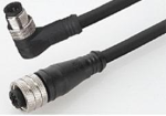 1200070508 CONNETTORE M12 MICRO-CHANGE, DOPPIATESTA, FEMMINA, 4 POLI, 90° , MASCHIO, 4 POLI, DIRITTO, CAVO PVC 0,6M ORIGIN: POLAND HS CODE:85444290