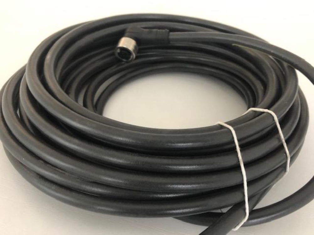 1200835326 M12 Ultra-Lock, nero, FEMMINA, 5 POLI, 5x0,75, 90°, cavo PUR 10m SCHERMATO