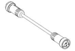 1300108030 Mini-Change® Double-Ended Cordset, 5 Poles, Male (Straight) to Female (Straight), 16 AWG, PUR Cable, 2.0m (6.56') Length, Zinc Die-Cast Coupling Nut
