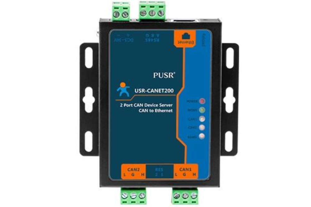 USR-CANET200 Industrial CAN to Ethernet Converters - 2x CAN + 1x RS485 to ETHERNET
