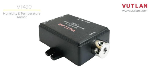 VT490 Humidity and temperature sensor CAN BUS  HS CODE: 902580400