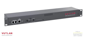 VT604t Switched Power Distribution Unit with monitoring - 4 outlets with 10A, 230V bistable relays, I/O Controller: analog sensors inputs, CAN, dry contacts, 4 relays, SD, USB, alarm relays, LTE extension.