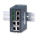 EH2006 INDUSTRIAL SWITCH ETHERNET UNMANAGED WITH DOUBLE POWER REDUNDANT, 6 PORT LAN 10/100 AUTOSENSING (RJ45), PLASTIC HOUSING IP40