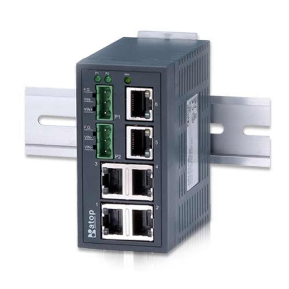 EH2006 INDUSTRIAL SWITCH ETHERNET UNMANAGED WITH DOUBLE POWER REDUNDANT, 6 PORT LAN 10/100 AUTOSENSING (RJ45), PLASTIC HOUSING IP40