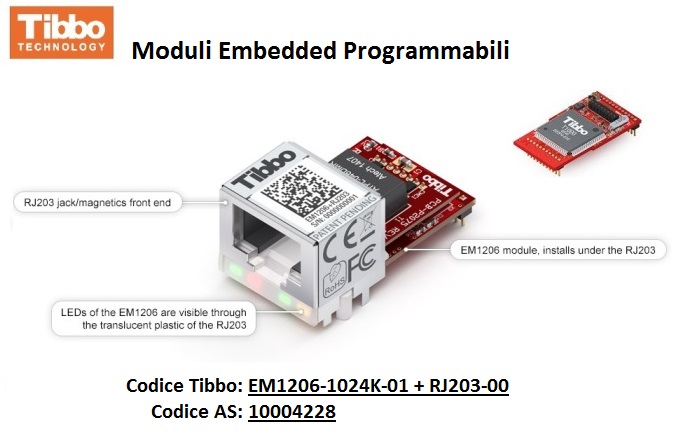 TIBBO MODULI EMBEDDED PROGRAMMABILI