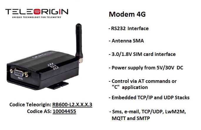 TELEORIGIN MODEM 4G RB600-NB